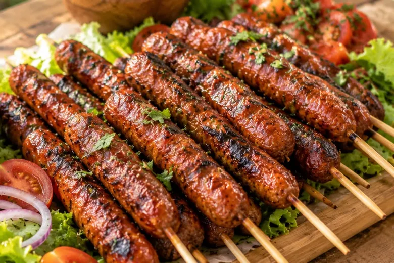 Brochettes de merguez grillées